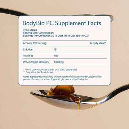 BodyBio PC – Phosphatidylcholine for Brain Health, Focus & Gentle Daily Detox