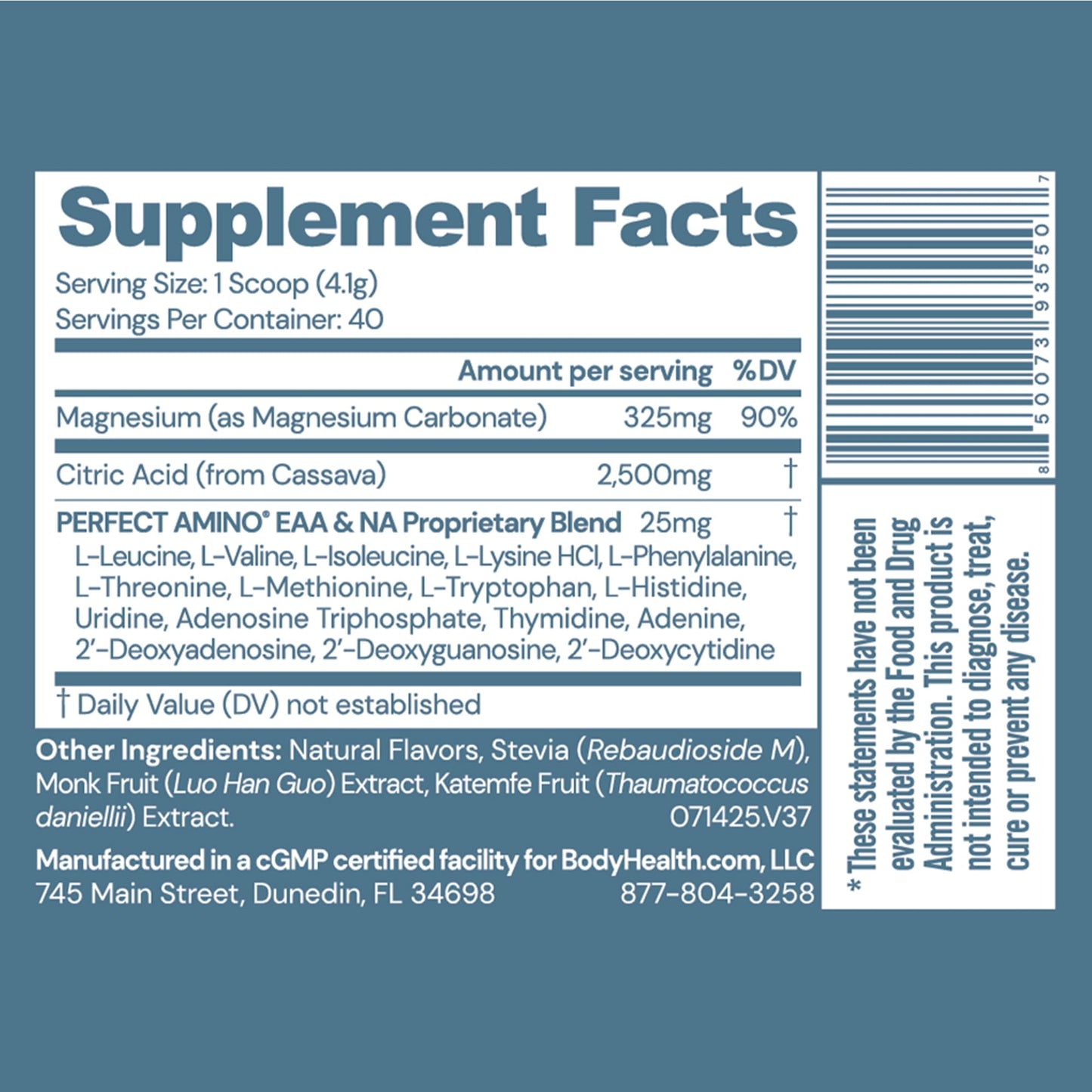 BodyHealth Body Calm Magnesium Sleep Supplement – Berry Lemon (40 Servings)