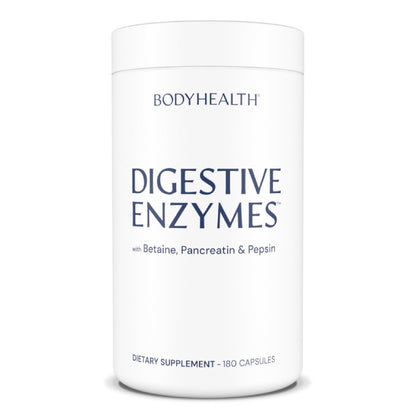 BodyHealth Digestive Enzymes – Full Spectrum Digestive Support (180 caps) with Probiotics