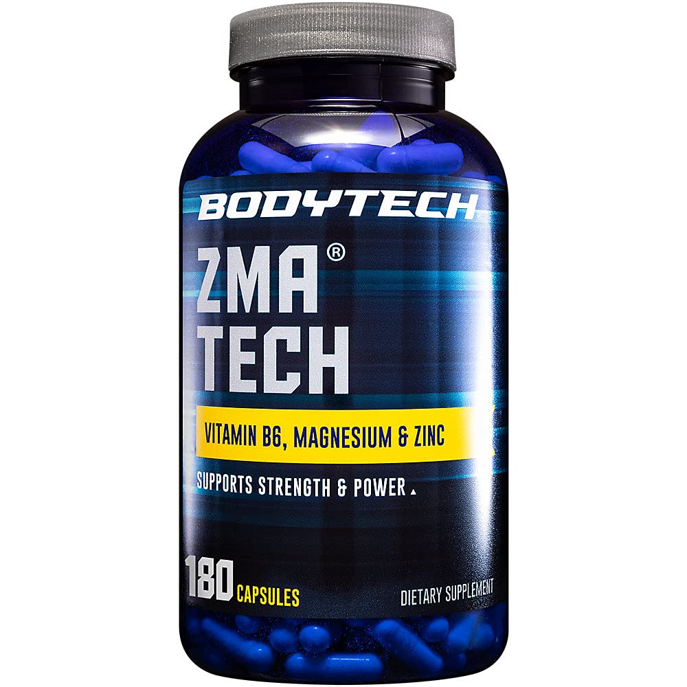 BODYTECH ZMA – Zinc, Magnesium & Vitamin B6 for Muscle Recovery, Sleep & Immunity (180 Capsules)