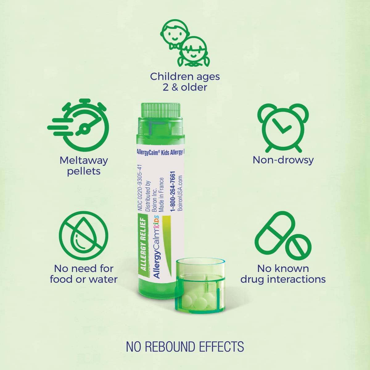 Boiron AllergyCalm Kids – Homeopathic Allergy Relief (3 Tubes Box)
