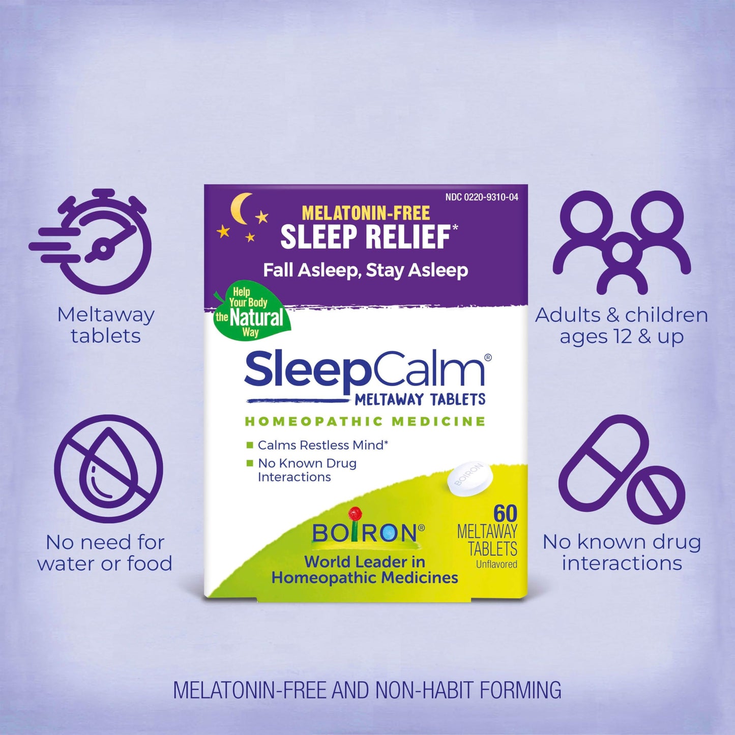 Boiron SleepCalm Tabs - 100 Count | Melatonin-Free Sleep Aid