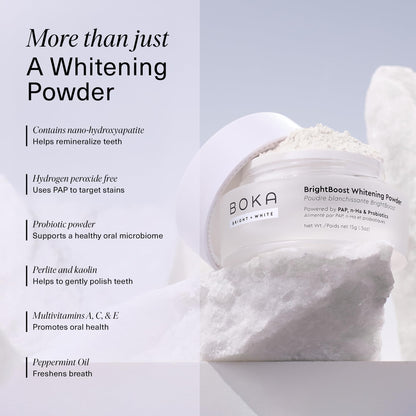 Boka Teeth Whitening Powder | Nano Hydroxyapatite, Sensitive Teeth Safe