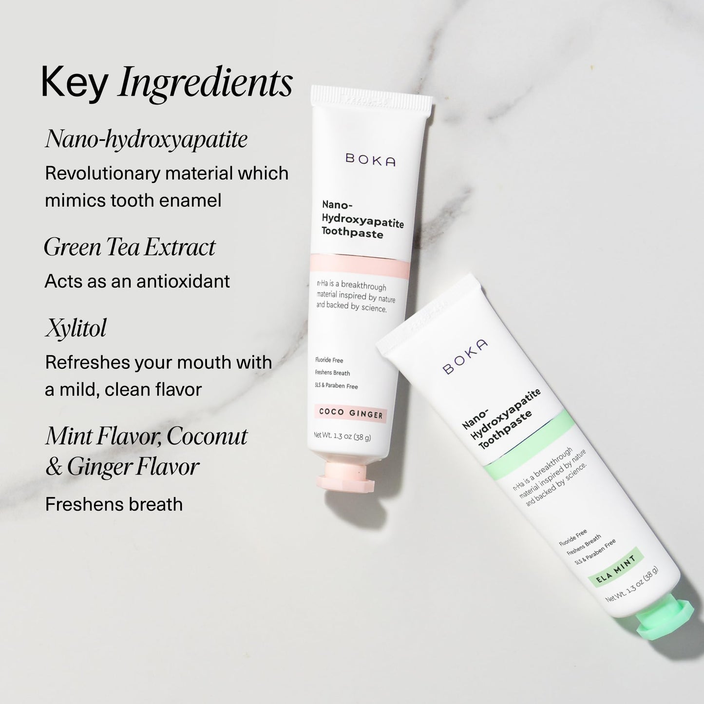 Boka Fluoride Free Toothpaste – Nano Hydroxyapatite, Sensitive Teeth, 2Pk US