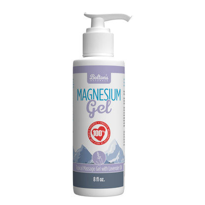 Bolton's Naturals Topical Magnesium Gel with Lavender - 8 oz | Soothing Massage Gel