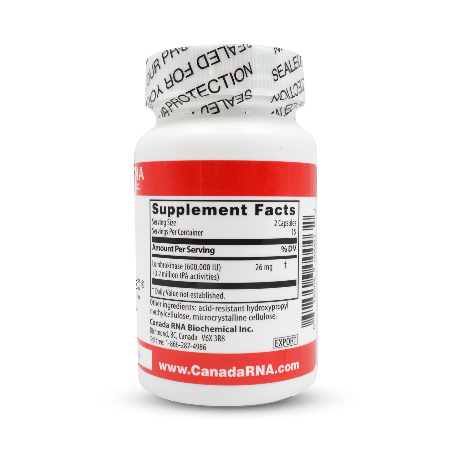 Boluoke Canada RNA Lumbrokinase for Circulatory Health - 30 Caps