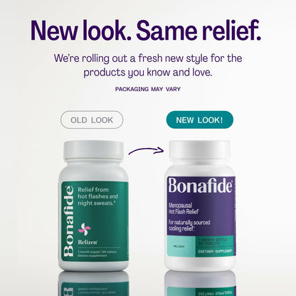 Relizen by Bonafide — Menopause Hot Flashes & Night Sweats Relief, 3-Month Supply (180 Tablets)