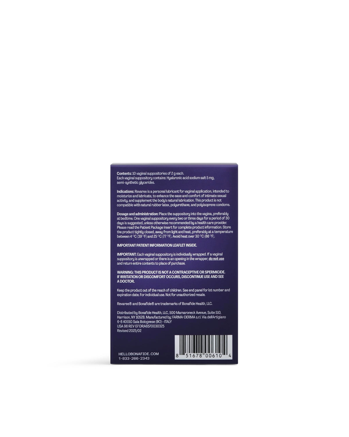 Bonafide Revaree with Hyaluronic Acid – Non-Hormonal Vaginal Moisturizer, 3-Month Supply