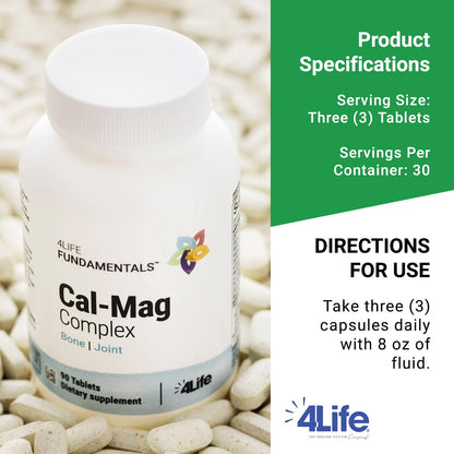 4Life Cal-Mag Complex: Calcium, Magnesium, Vitamin D & K | 90 Tablets