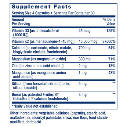 Bone Restore Elite Calcium with K2 - Life Extension | Gluten-Free & Non-GMO | 120 Capsules