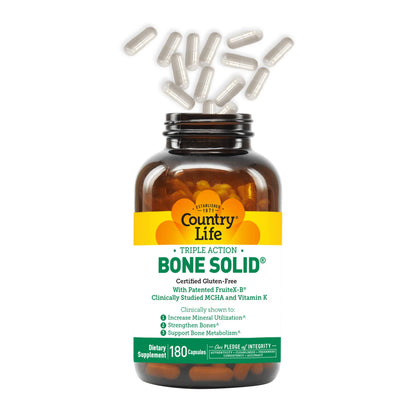 Bone Solid - MCHA Bone Health Supplement with Vitamin K2 & D3 | 180 Capsules