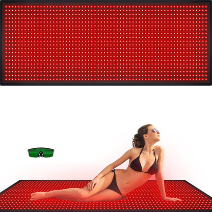 Bonodave Red Light Therapy Large Mat – Full Body Infrared Blanket 71x31 inches, 1280 Beads, 660nm & 850nm