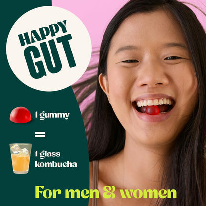 BoochBod Probiotic Kombucha Gummies – Gut Health, Prebiotics & Probiotics
