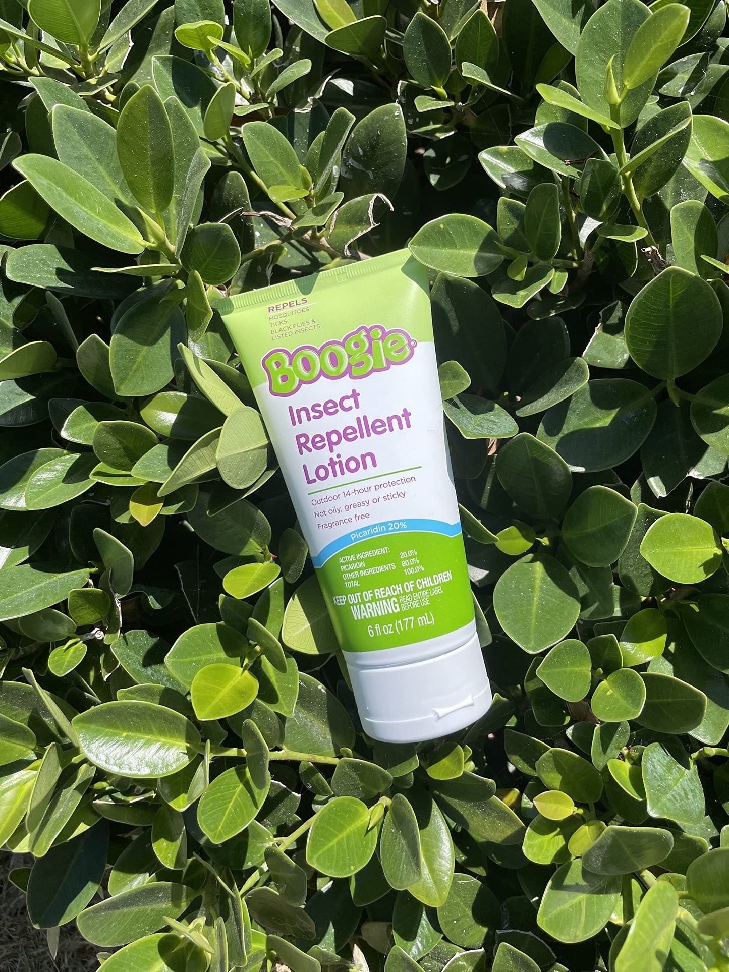 Boogie Insect Repellent Lotion – DEET-Free, 20% Picaridin, 14-Hour Mosquito & Tick Protection (6 oz)