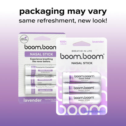 BoomBoom Nasal Stick | Vapor Flow Technology, Lavender Inhaler with Menthol & Essential Oils