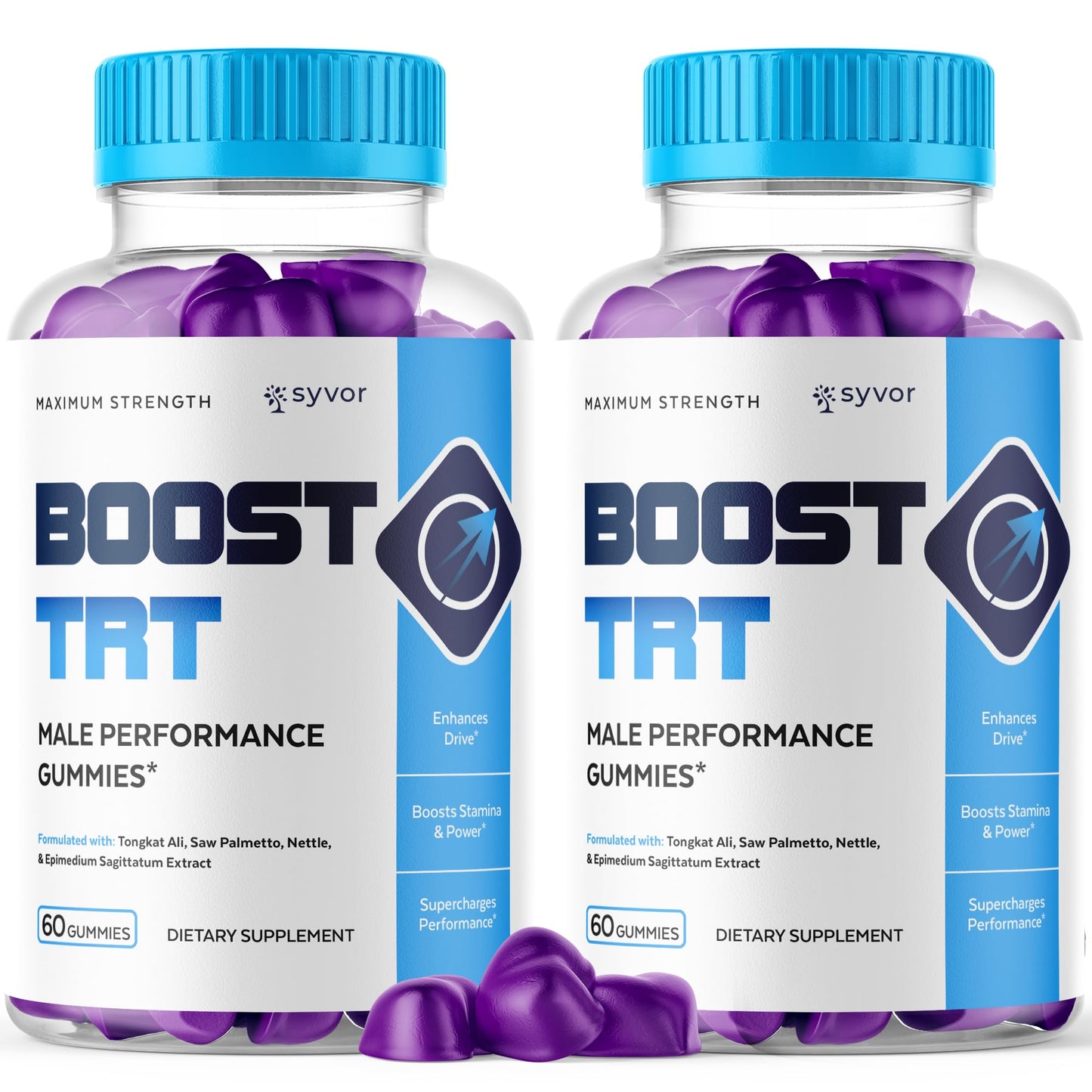 (2 Pack) Boost TRT Gummies – All-Natural Ingredients – 120 Gummies