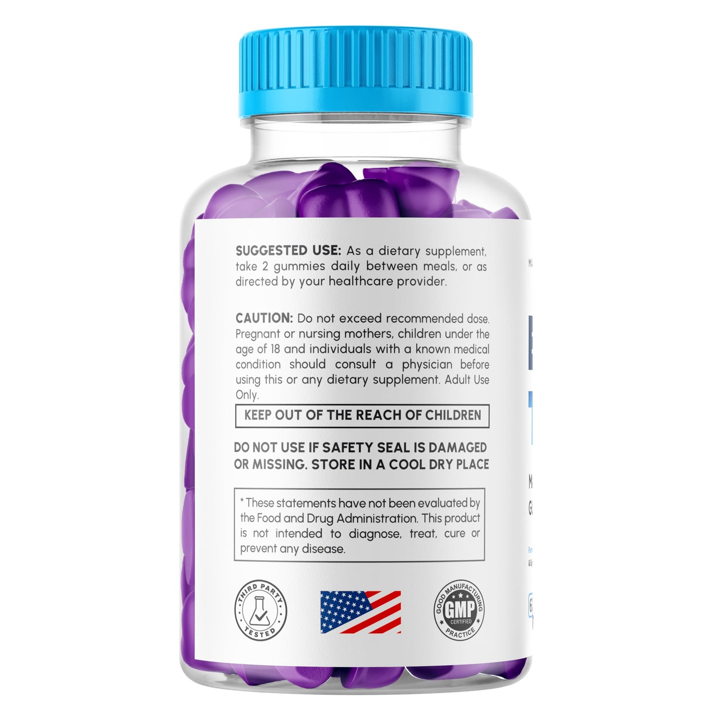 (2 Pack) Boost TRT Gummies – All-Natural Ingredients – 120 Gummies