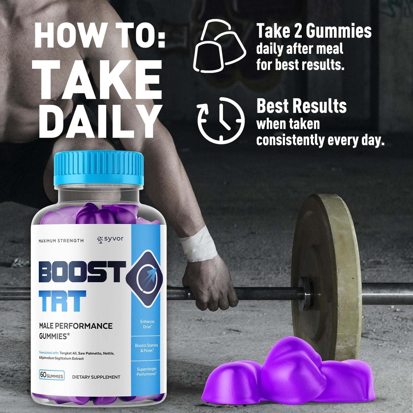 Boost TRT Gummies for Men – Official BoostTRT Gummy Supplement (60 Gummies)