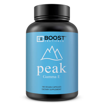 BoostCeuticals Vegan Vitamin E Gamma Tocopherol – 180mg Gamma E per Serving – Non-GMO, Gluten Free – 180 Capsules