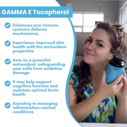 BoostCeuticals Vegan Vitamin E Gamma Tocopherol – 180mg Gamma E per Serving – Non-GMO, Gluten Free – 180 Capsules