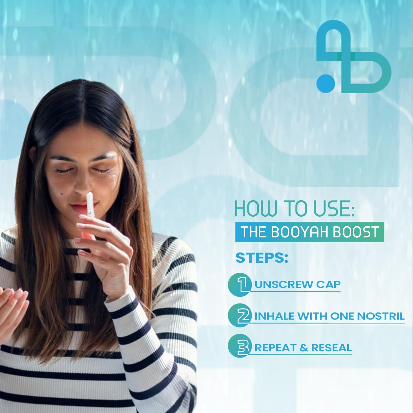 BOOYAH BLAST Nasal Sticks 4-Pack: Winter Chill, Melon Rush, Citrus Kick, Lavender Dream