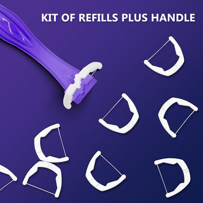 Bopika Dental Floss – Extra Strength Floss with 1 Handle & 120 Refill Heads