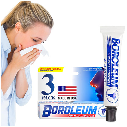 Boroleum Dry Relief Nasal Gel & Moisturizer – Menthol Cooling, Long-Lasting Moisture