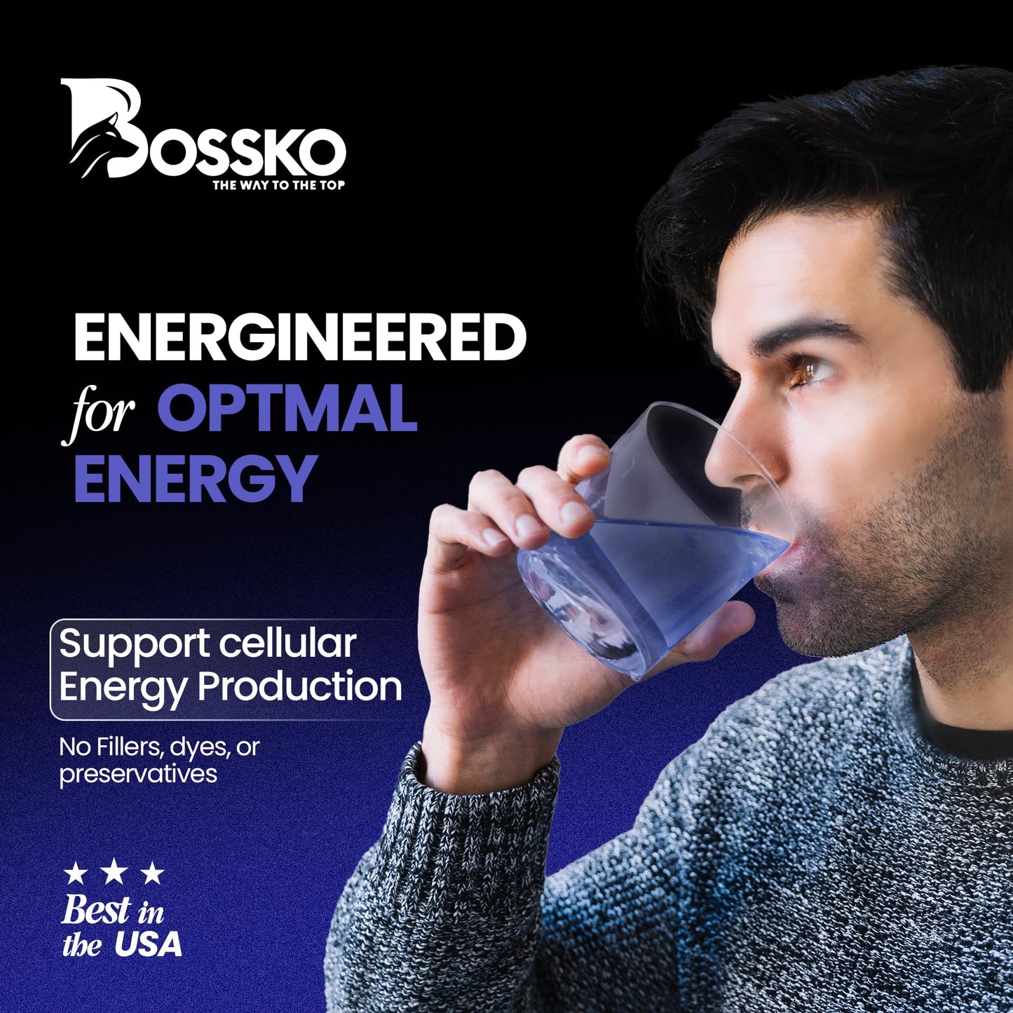Bossko Methylene Blue 1% Solution – 99.99% Pure Pharmaceutical Grade with B12 & Magnesium | Brain & Cellular Support | Made in USA 60ml