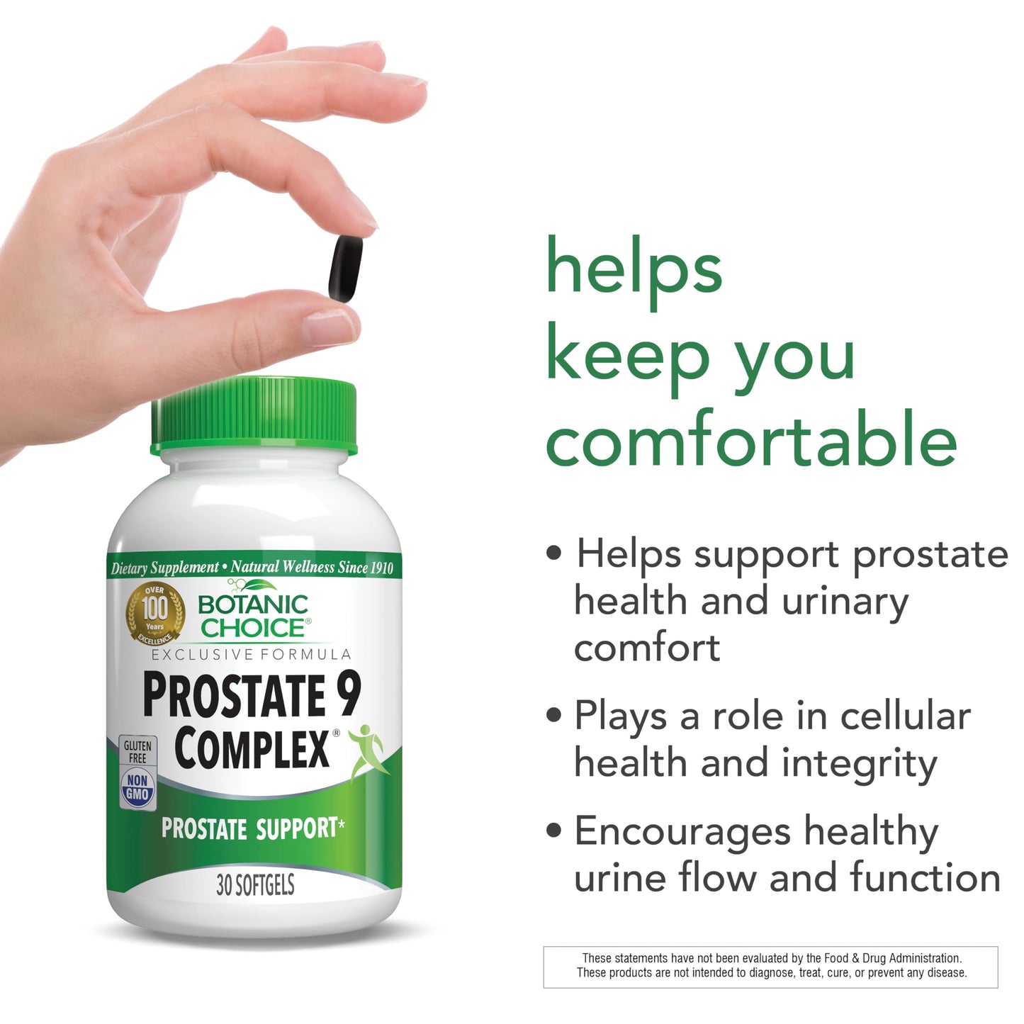 Botanic Choice Prostate 9 Complex - Prostate Health Supplement (30 Softgels)