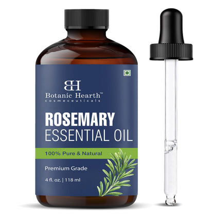 Botanic Hearth Rosemary Oil 4 Oz – 100% Pure & Natural Essential Oil for Hair, Skin & Aromatherapy