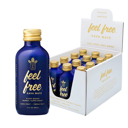 Botanic Tonics Kava Mate - Natural Energy with Kava Root & Yerba Mate | 12-Pack (24 Servings)