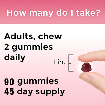 Cherry Flavored Vegan B12 1000 mcg Methylcobalamin | 90 Gummies