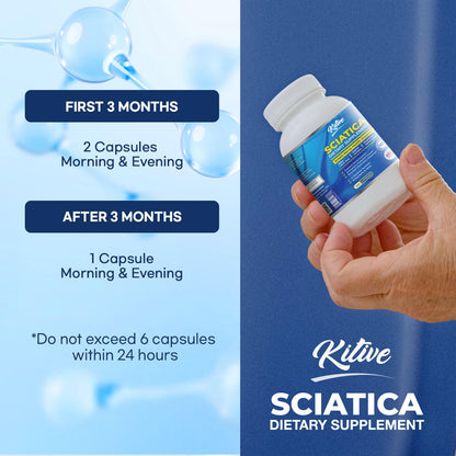 Sciatic Nerve Relief – Advanced Support, 120 Capsules, USA Made, Unflavored