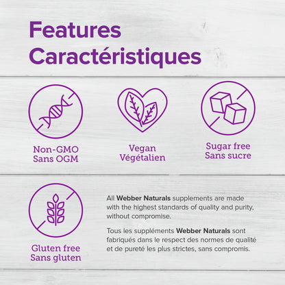 Magnesium Bisglycinate 200 mg Capsules - Highly Absorbable, Gentle Magnesium | Webber Naturals