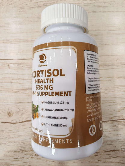 Lukaree 10-in-1 Cortisol Supplements – KSM-66 Ashwagandha + L-Theanine, 120 Caps (2 Pack)