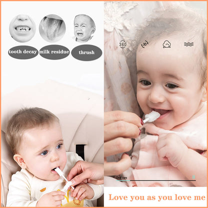 Boyizupha 100 Pcs Baby Disposable Gauze Toothbrushes for Newborns & Infants (0-36 Months) – Tongue Cleaner & Oral Care