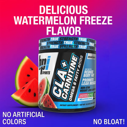 BPI Sports CLA+Carnitine – L-Carnitine & Linoleic Acid for Weight Loss & Metabolism – Watermelon Freeze – 50 Servings