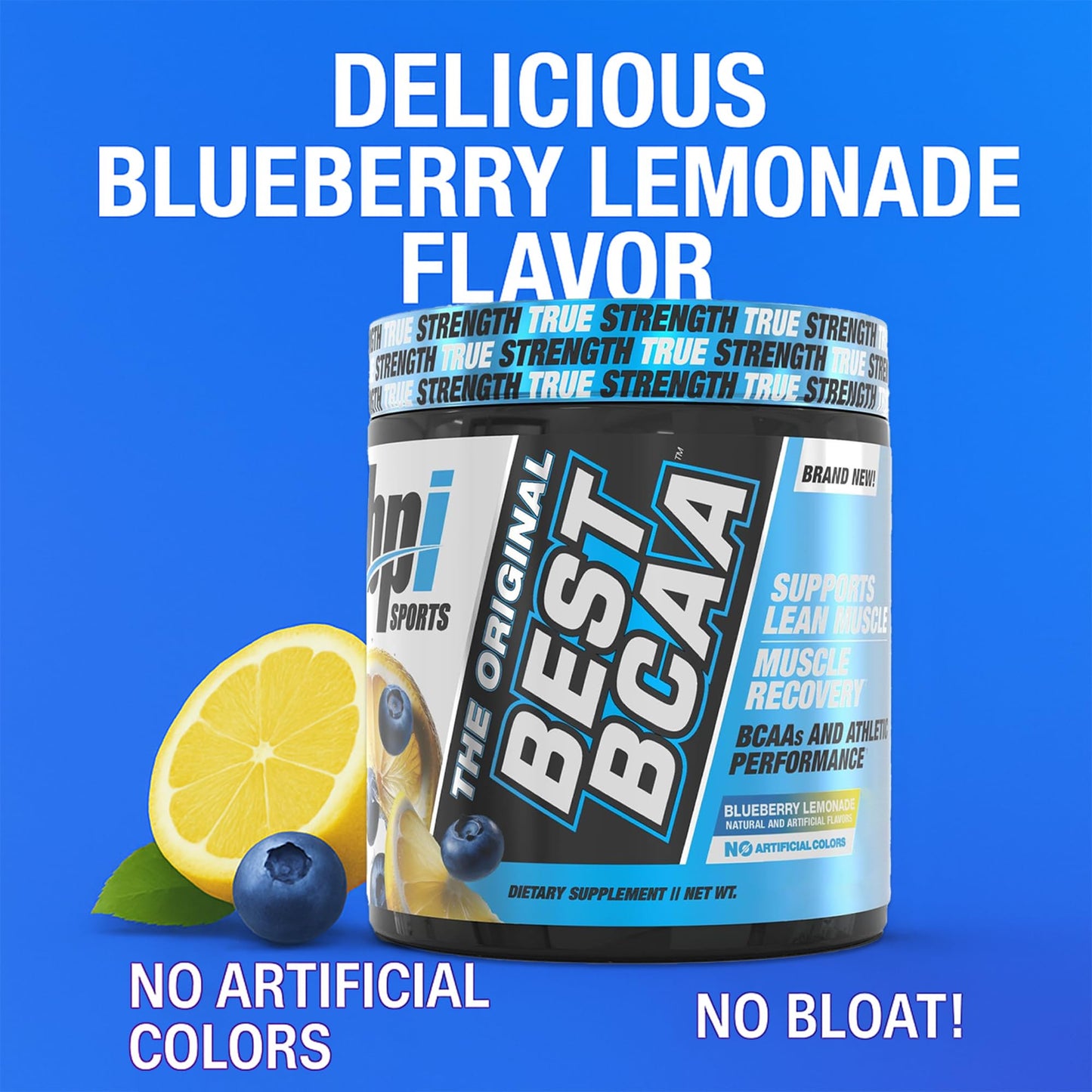 BPI Sports Best BCAA Powder – Muscle Recovery & Hydration (Blueberry Lemonade, 30 Servings)