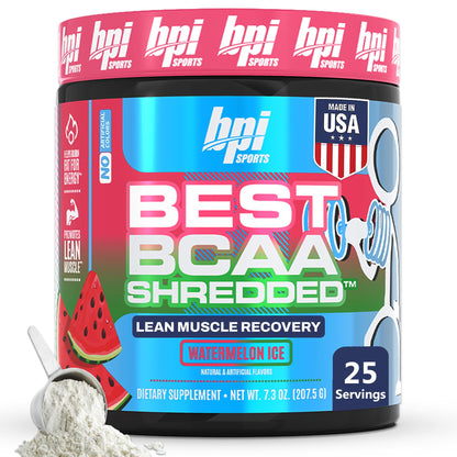 BPI Sports Best BCAA Shredded – Caffeine Free Thermogenic BCAA Powder (Watermelon ICE)