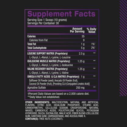 BPI Sports Best BCAA Powder – Muscle Recovery & Hydration, Grape