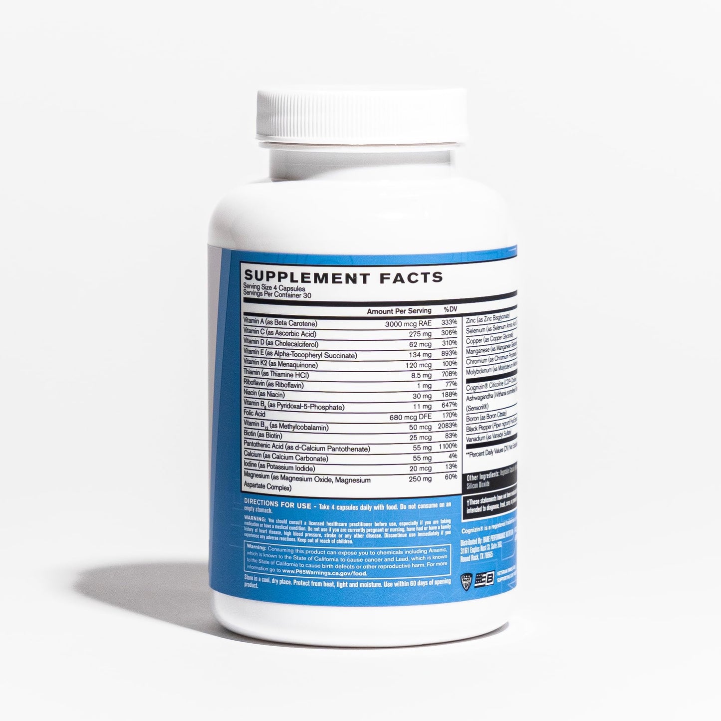 BARE PERFORMANCE NUTRITION BPN Strong Multi-Vitamin – Foundational Health, Mood & Sleep