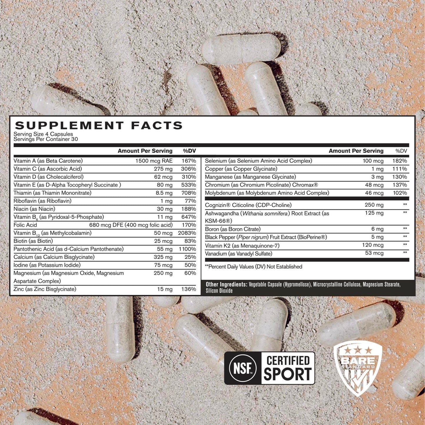 BARE PERFORMANCE NUTRITION BPN Strong Multi-Vitamin – Foundational Health, Mood & Sleep