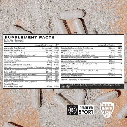BARE PERFORMANCE NUTRITION BPN Strong Multi-Vitamin – Foundational Health, Mood & Sleep