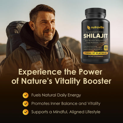 Nutraville Pineal XT Platinum: Himalayan Shilajit for Energy & Brain