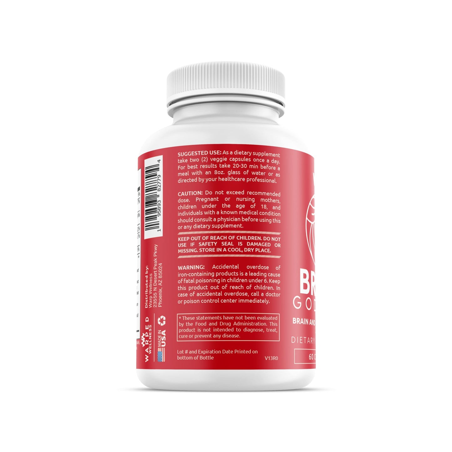 Warped Wellness Brain Goddess – Female Brain & Memory Support Supplement
