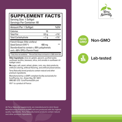 Terry Naturally Clinical OPC Extra Strength – Heart & Artery Support & Focus