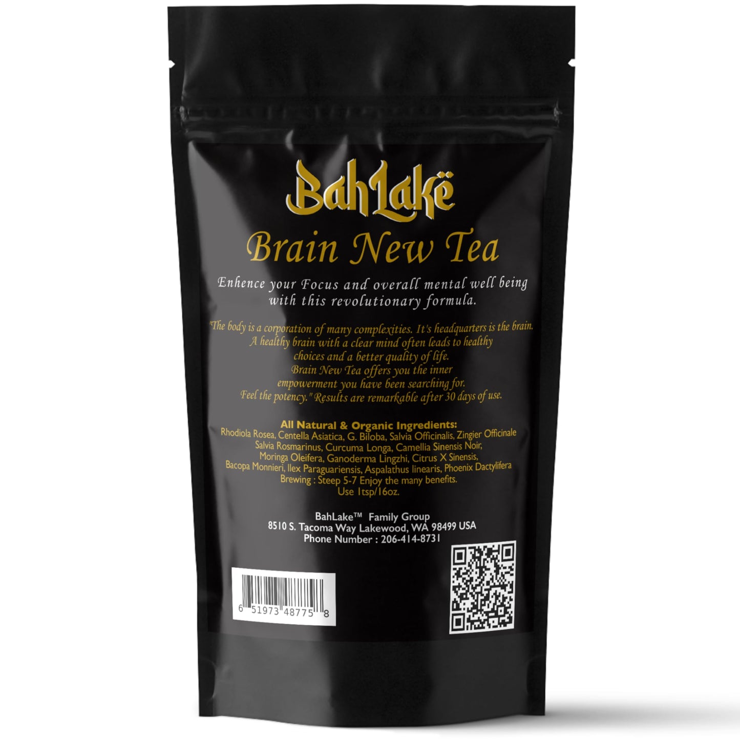 Brain New Tea | Mental Clarity, Focus & Memory Nootropic Tea