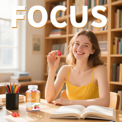 Brain Optimizer Gummies - Brain Support for Memory, Focus & Attention (Raspberry)