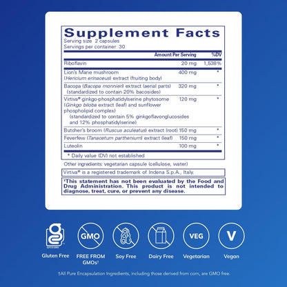 Pure Encapsulations Brain Reset — Supports Concentration, Clarity & Memory | 60 Capsules