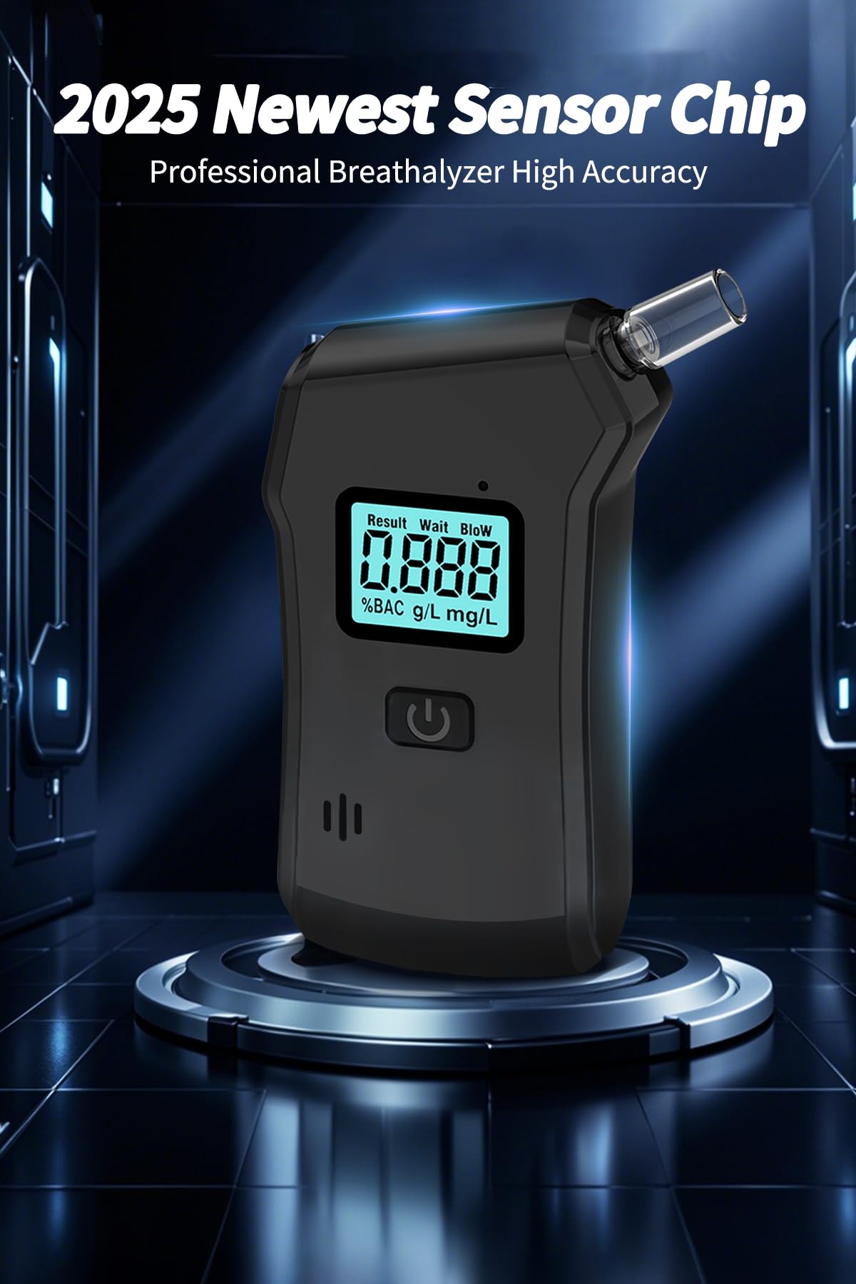 Breathalyzer 2025 – Portable, High-Accuracy Alcohol Tester with LCD Display | Personal Home Breathalyzer